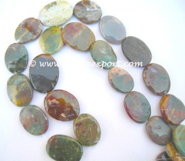 Fancy Jasper Oval Beads