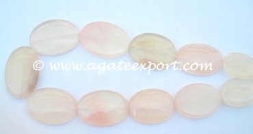 Rose Quartz Oval Beads