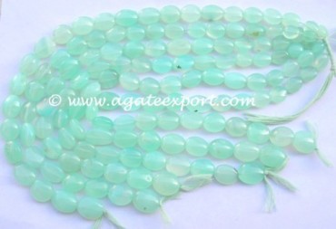 Aqua Onyx Almond Shape Beads