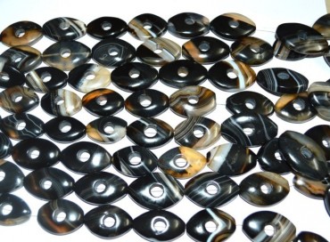 Black Onyx Agate eye Beads