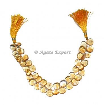 Citrine Tear Drop Agate Beads