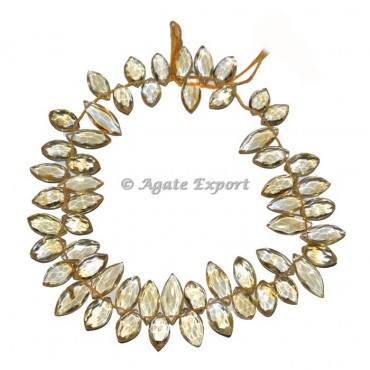 Citrine Quartz Faceted Tear Drop Beads