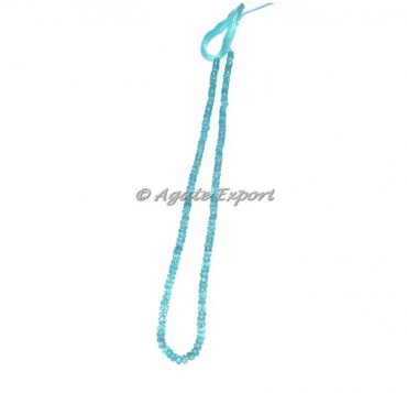Blue Quartz Faceted Rondelle Beads