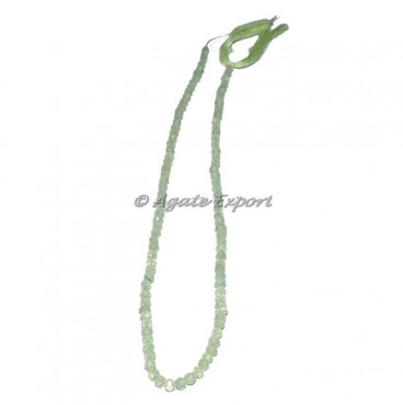 Green Quartz Faceted Rondelle Beads