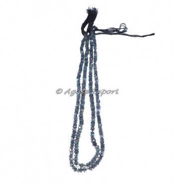 Labrodrite Faceted Rondelle Beads