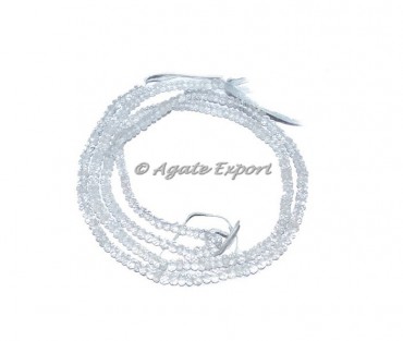 Crystal Quartz Rondelle Beads
