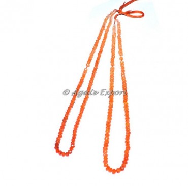 Carnelian Rondelle Agate Beads