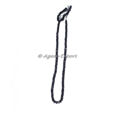 Black Onyx Rondelle Agate Beads