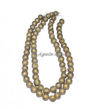 Pyrite Druzy Gemstone Beads
