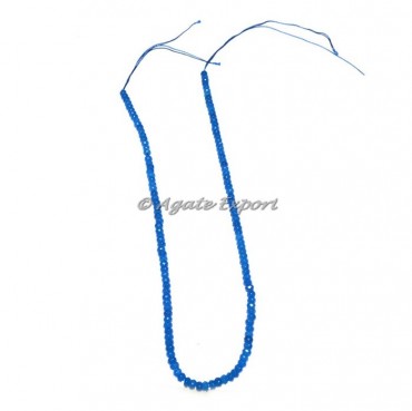 Blue Quartz Rondelle Jade Beads