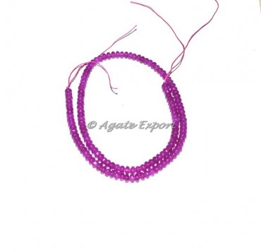 Ruby Rondelle Jade Beads
