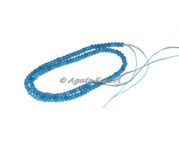Blue Rondelle Jade Beads