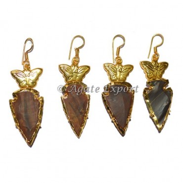 Electroplated Arrowheads Earring