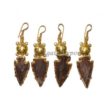 Agate Arrowheads Earring For Sale