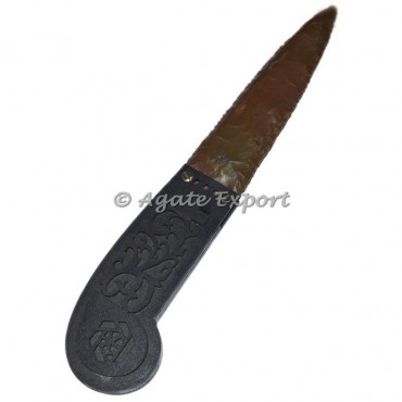 Agate Long Knife Arrowheads
