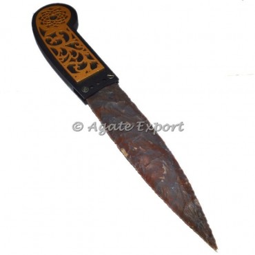 Agate Stone Knife Hand Made