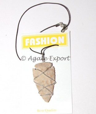 Gemstone Arrowheads Wrap Necklace