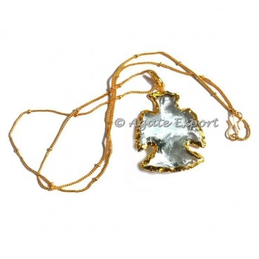 Aqua Eagle Arrowheads Necklace