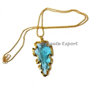 Sharp Edges Electroplated Arrow Necklace