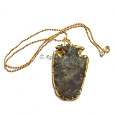 Fish Electroplated Arrowheads Necklace