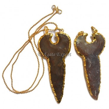 Old Native Taxes Arrowheads Necklace
