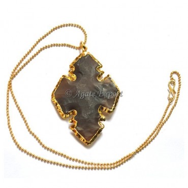 Native Stone Arrowheads Necklace