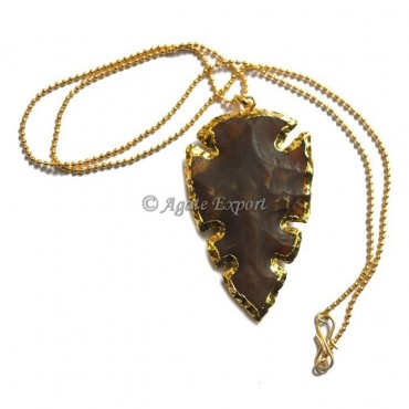 Plated Agate Stone Arrowheads