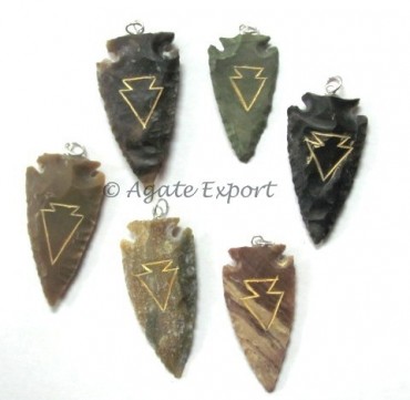 Arrowheads Carved Pendants