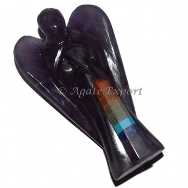 Amethyst Angel With 7 Chakra Rocket Point