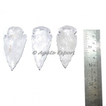 Crystal Quartz 2 Inch Agate Arrowheads