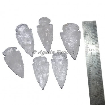 Crystal Quartz Inclusions 2 Inch Agate Arrowheads