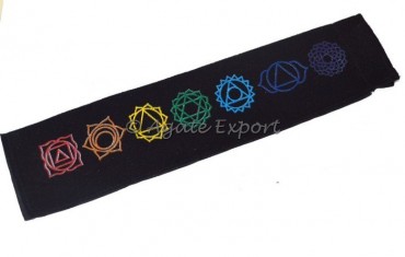 Seven Chakra Long Velvet Pouch