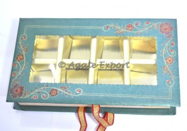 Gift Box Can Hold 8 Crystals Blue Color