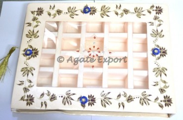 Crystals Holding White Gift Box