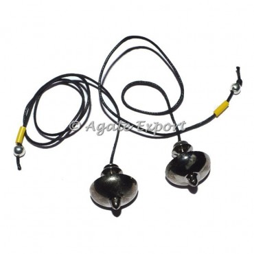 Small Isis Black Metal Pendulums with Chakra Chain
