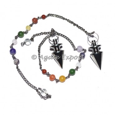 Bajrang Black Metal Pendulums with Chakra Chain
