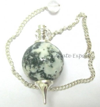 Tree Agate Ball Pendulum