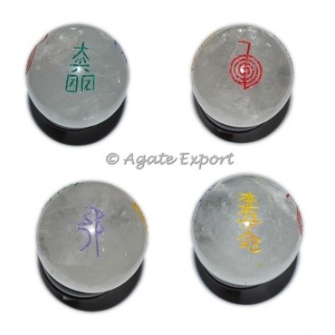 Crystal Quartz Reiki Stone With Colorful