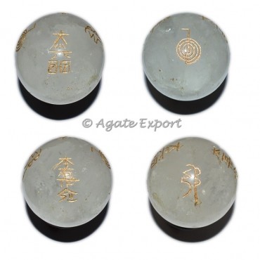Crystal Quartz Usai Reiki Symbol On Ball