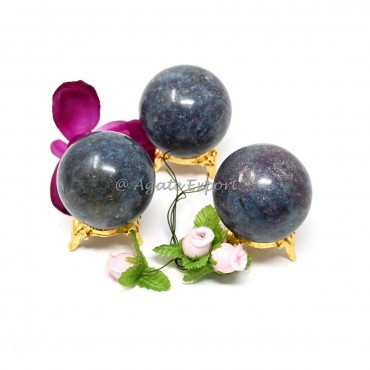 Ruby In Kyanite Sphere