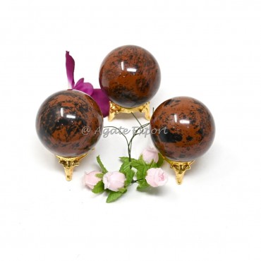 Mahogany Obsidian Spheres