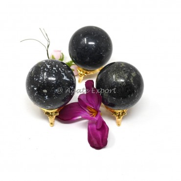 Spotted Black Tourmaline Spheres