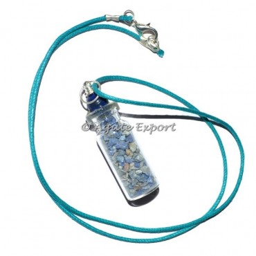 Lapis Lazuli With Chips Bottle Pendant