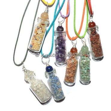 Mix Seven Chakra Bottle Pendant