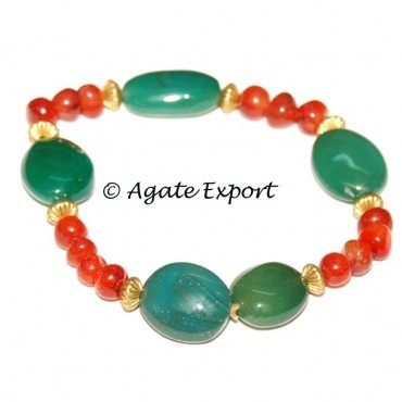 Green Agate Bracelets.