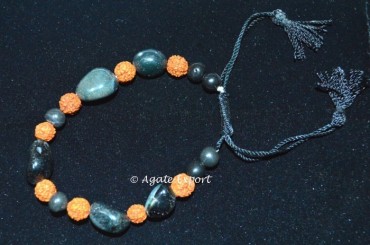 Black Agate With Rudraksha Bracelets