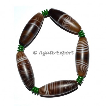 Thrid Eyen Banded Agate Pipe Bracelets
