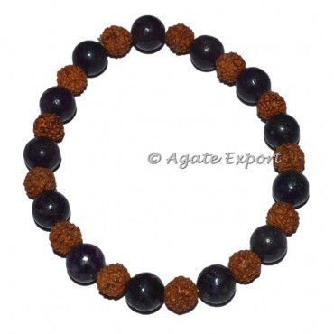 Lepidolite With Rudraksha Bracelet