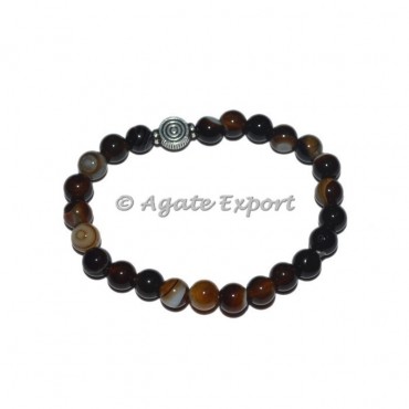 Black Onyx Banded Bracelets with Choko Reiki Charm