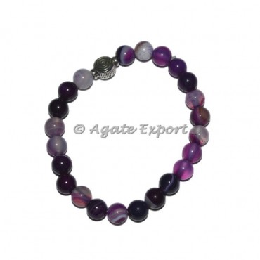 Pink Agate Bracelets with Choko ReikI Charm